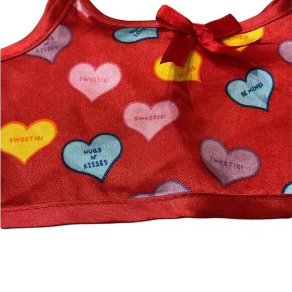 Build-A-Bear Valentine's Day pajamas Candy Hearts Tank Top - Picture 2 of 5